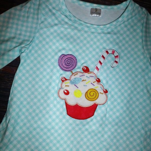 Boutique Candy Cake Cupcake Ruffle Tunic Girls Christmas Birthday Outfit Set - Picture 2 of 3